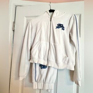 Forever 21 White Fubu Tracksuit